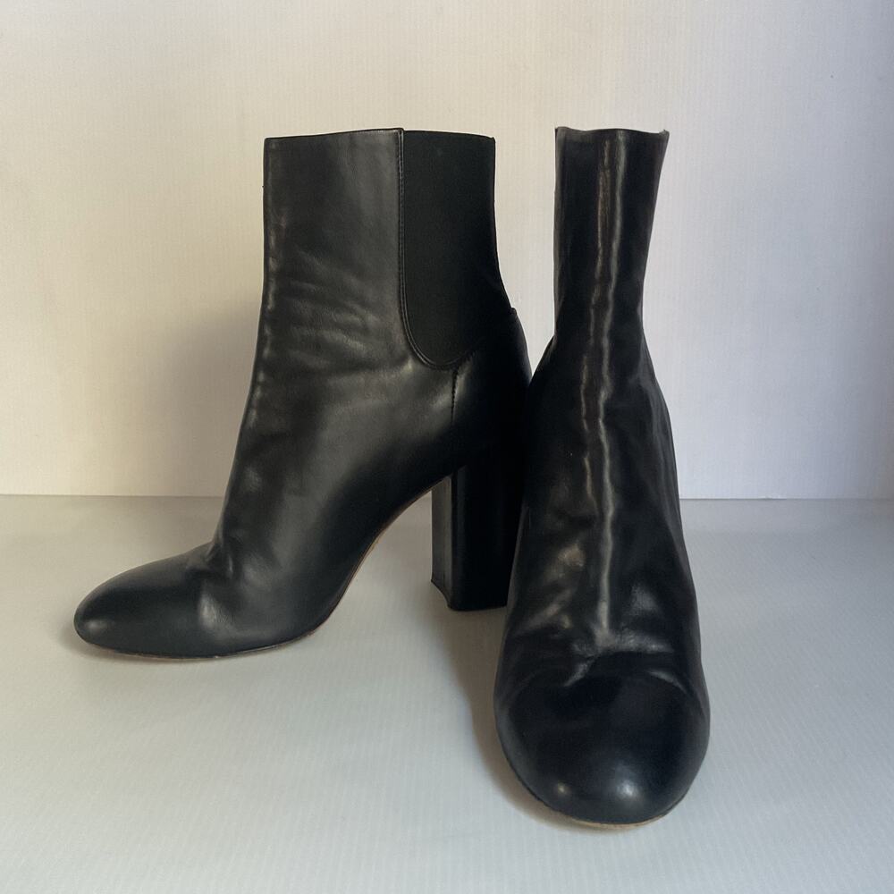 Rag & Bone Black Leather Chelsea Ankle Boots Block Heel Women’s EU 39 / US 8.5 - Picture 6 of 11